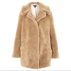 NWOT Topshop Lucy Teddy Coat